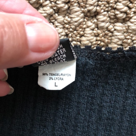 Only Hearts embroidered Blk Stretchy Cotton Tank - Picture 7 of 11